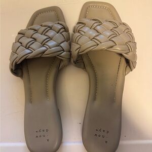 A New Day Women's Tan Braided Sandals